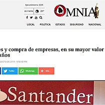 Fusiones y compra de empresas, en su mayor valor de cuatro aos